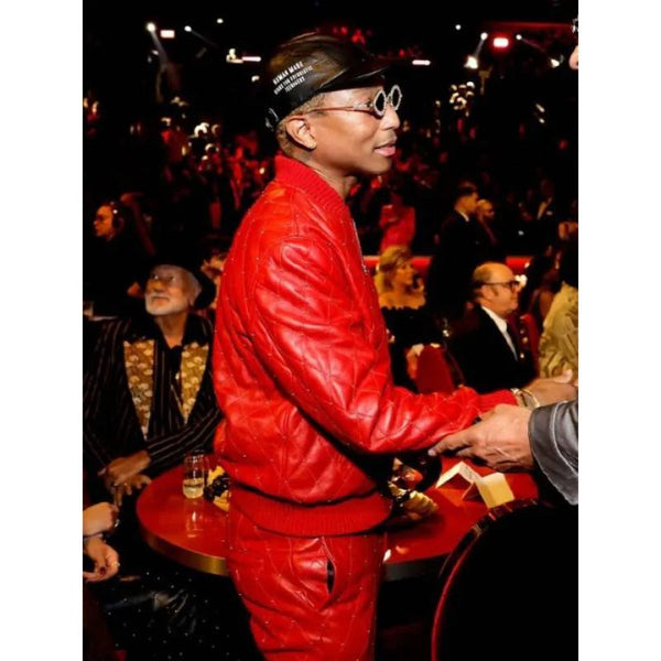 Grammys Awards Pharell Williams Red Tracksuit