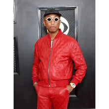 Grammys Awards Pharell Williams Red Tracksuit