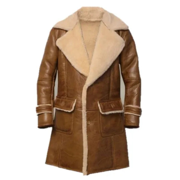 Gregory Brown Shearling Leather Coat