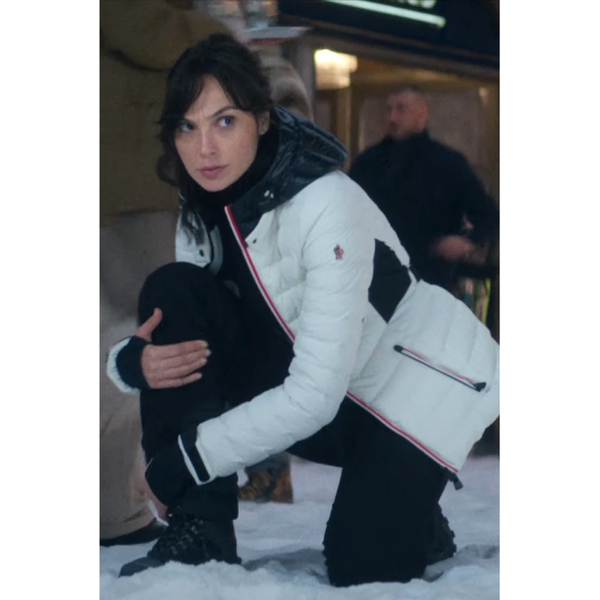 Heart of Stone Gal Gadot White Puffer Jacket