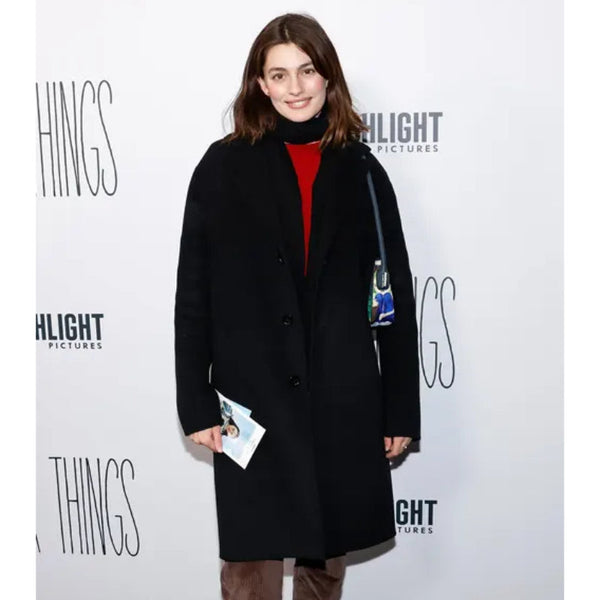 Diana Silvers Poor Things Premier Black Long Coat