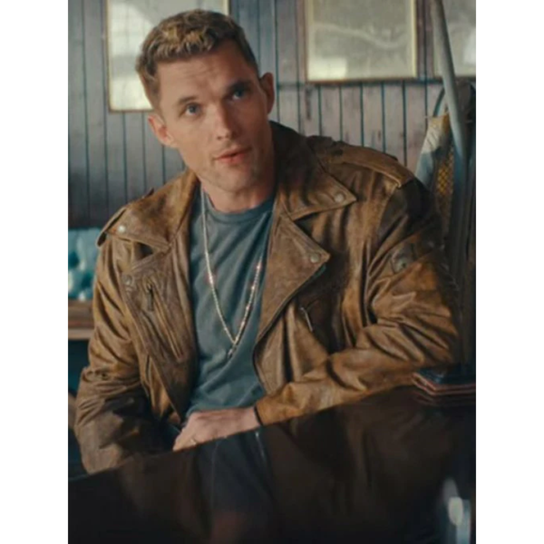 I Used To Be Famous 2022 Ed Skrein Brown Leather Jacket