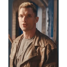 I Used To Be Famous 2022 Ed Skrein Brown Leather Jacket