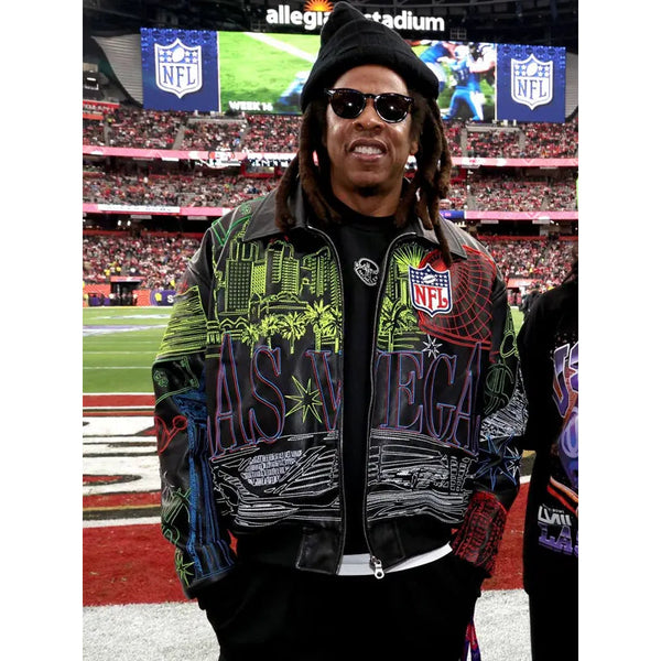 Super Bowl LVIII Jay-Z Leather Jacket