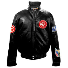 Jeff Hamilton Atlanta Hawks Black Leather Jacket