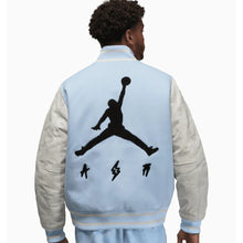 Jordan x J Balvin White/Blue Varsity Jacket