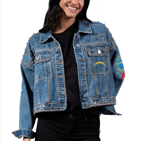 NFL Los Angeles Chargers Blue Denim Jacket