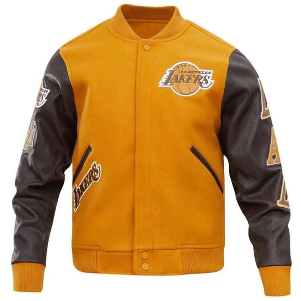 Los Angeles Lakers Wool And Leather Varsity Jacket