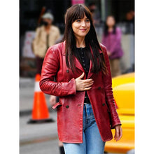 Madame Web Dakota Johnson Maroon Jacket