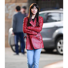 Madame Web Dakota Johnson Maroon Jacket