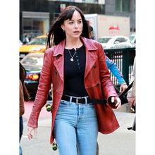 Madame Web Dakota Johnson Maroon Jacket