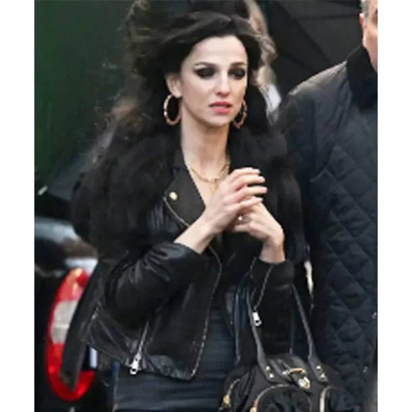 Marisa Abela Back To Black Black Leather Jacket