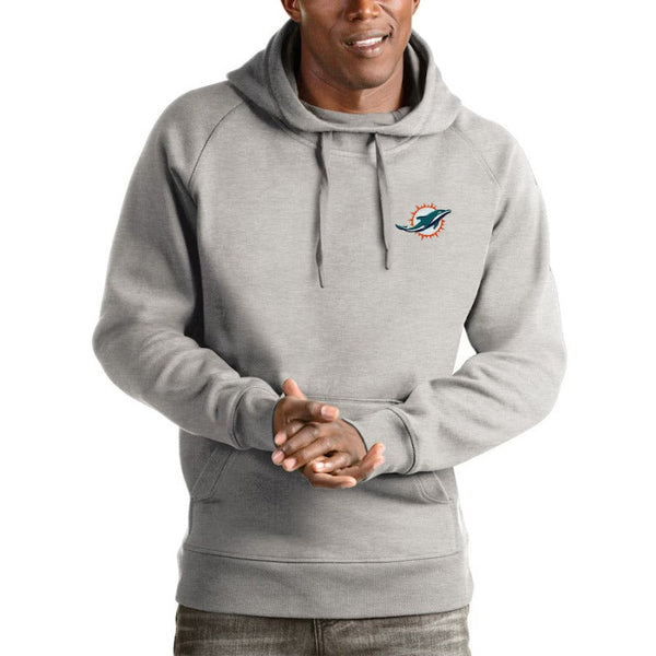 Mens Miami Dolphins Olive Logo Victory Pullover Hoodie