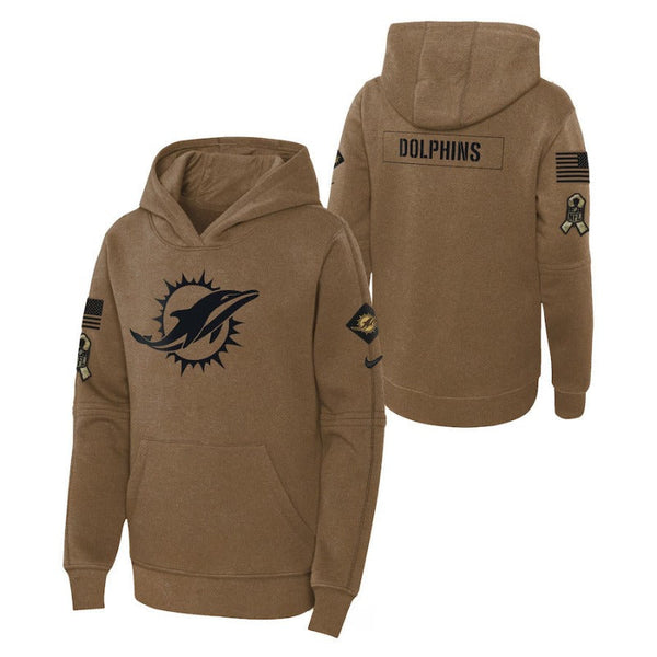 Youth Miami Dolphins Brown 2023 Brown Fleece Hoodie