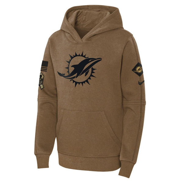 Youth Miami Dolphins Brown 2023 Brown Fleece Hoodie