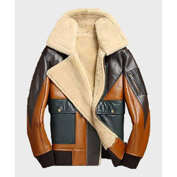 Miller Brown Shearling Bomber Jacket