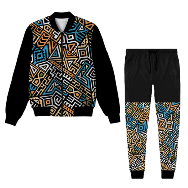 Multicolor Print Tracksuit