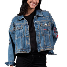 NFL New England Patriots Blue Denim Jacket