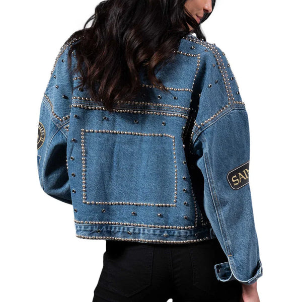 NFL New Orleans Saints Blue Denim Jacket