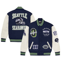 OVO X NFL Seattle Seahawks Navy Varsity Jacket