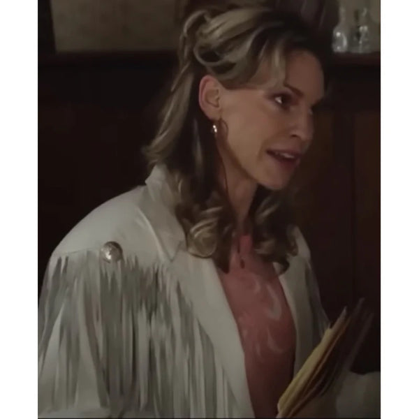 Ordinary Angels Hilary Swank White Fringed Jacket