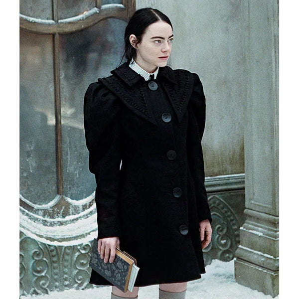 Poor Things Emma Stone Black Coat