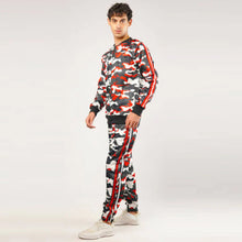 Red and Black Camo Print Tracksuit