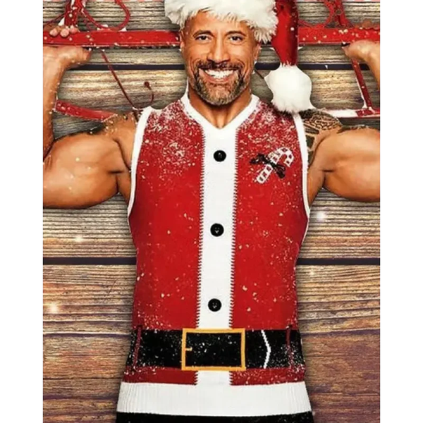 Red One Dwayne Johnson Christmas Vest