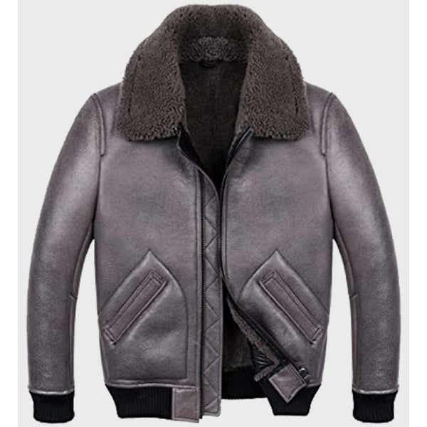 Robinson Grey Shearling Leather Jacket