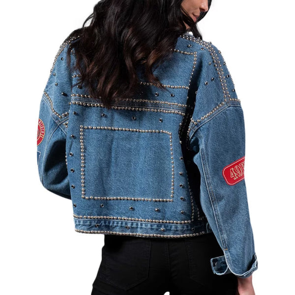 NFL San Francisco 49ers Blue Denim Jacket