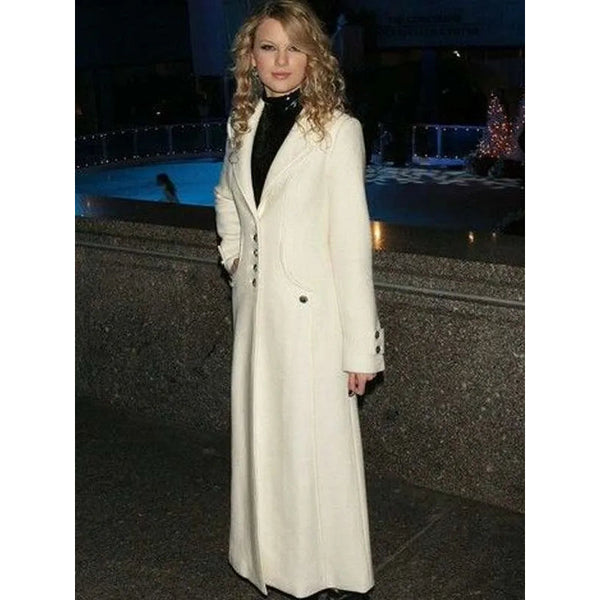 Taylor Swift 75th Rockefeller Center White Coat