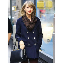 Taylor Swift Street Style Blue Coat