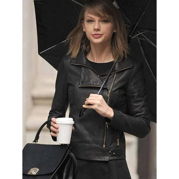 Taylor Swift Stylish Black Leather Jacket