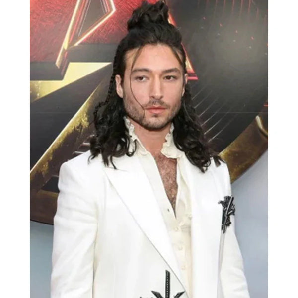 The Flash Ezra Miller White Blazer