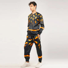 Thunder Pattern Fleece Tracksuit