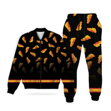 Thunder Pattern Fleece Tracksuit