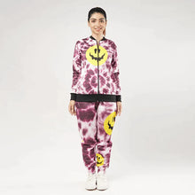 Tie Dye Smiley Face Printed Tracksuit