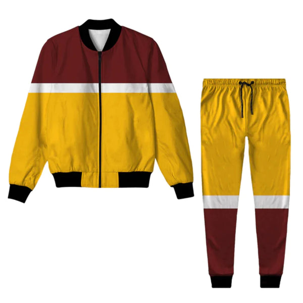 Tri Color Print Fleece Tracksuit