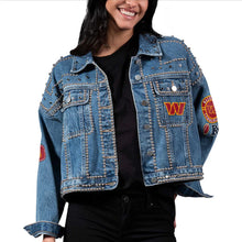 NFL Washington Commanders Blue Denim Jacket