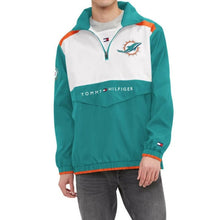 Miami Dolphins Aqua And White Half Zip Hoodie