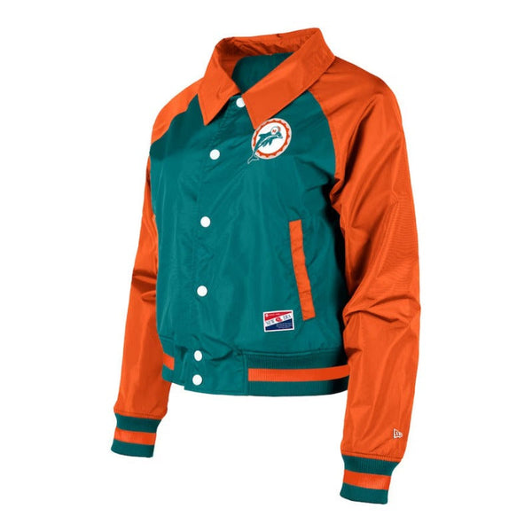 Miami Dolphins Aqua And Orange Bomber Jacket