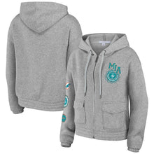 Miami Dolphins Printed Logo Grey Fleece Hoodie