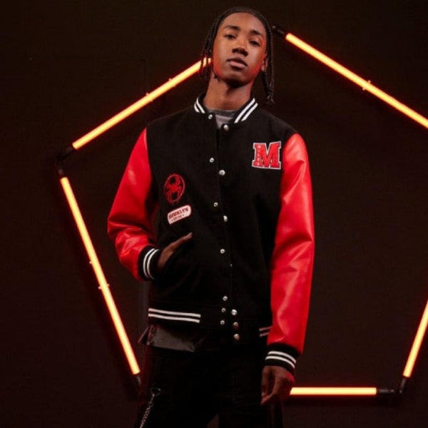 Across The Spider-Verse Miles Morales Varsity Jacket