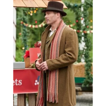 A Magical Christmas Village Luke Macfarlane Brown Coat