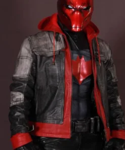 Arkham Knight Leather Hooded Jacket