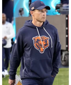 Ben Johnson Chicago Bears 2025 Black Hoodie