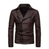 Sheep Skin Brown Biker Jacket