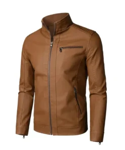 Brown Biker Real Leather Jacket