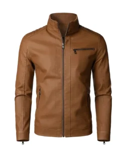 Brown Biker Leather Jacket