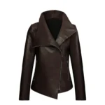 Women Brown Bitter Leather Jacket